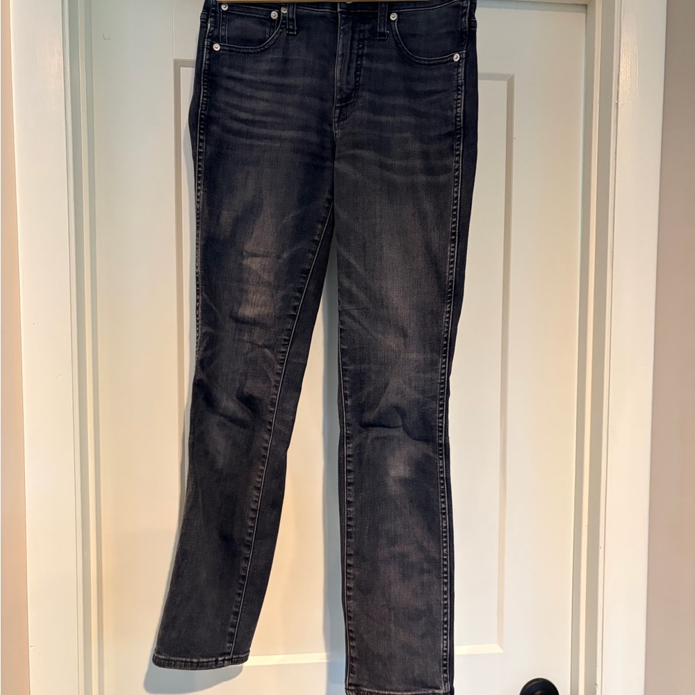 J. Crew Straight Leg Jeans in Washed Black